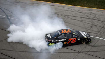 JOLIET, IL - SEPTEMBER 17: Martin Truex Jr., driver of the #78 Furniture Row/Denver Mattress Toyota (Photo by Jeff Zelevansky/Getty Images)