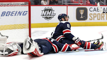 Alex Ovechkin, Ilya Samsonov, Washington Capitals (Photo by Rob Carr/Getty Images)