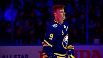 Buffalo Sabres forward Jack Eichel (9). Mandatory Credit: Jeff Curry-USA TODAY Sports