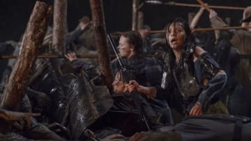 Cassady McClincy as Lydia, Thora Birch as Gamma - The Walking Dead _ Season 10, Episode 11 - Photo Credit: Jace Downs/AMC