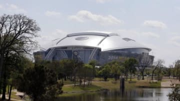 Apr 7, 2014; Arlington, TX, USA; A general view of AT&T Stadium before the championship game of the Final Four in the 2014 NCAA Mens Division I Championship tournament between the Connecticut Huskies and Kentucky Wildcats. Mandatory Credit: Matthew Emmons-USA TODAY Sports