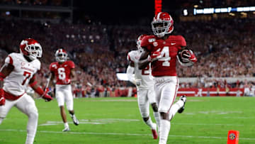 Jerry Jeudy #4 of the Alabama Crimson Tide (Photo by Kevin C. Cox/Getty Images)