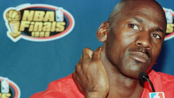 Michael Jordan, Chicago Bulls (Photo credit should read JEFF HAYNES/AFP via Getty Images)