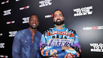 Utah Jazz part owner Dwyane Wade and Ronnie 2K (John Sciulli/Getty Images for NBA 2K20)