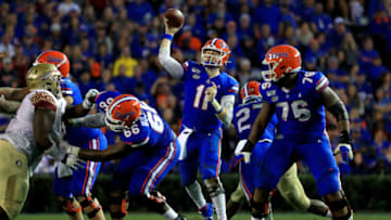 GAINESVILLE, FLORIDA - NOVEMBER 30: Kyle Trask #11 of the Florida Gators passes during a game against the Florida State Seminoles at Ben Hill Griffin Stadium on November 30, 2019 in Gainesville, Florida. (Photo by Mike Ehrmann/Getty Images)