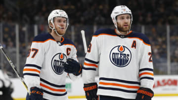 Connor McDavid #97, Leon Draisaitl #29, Edmonton Oilers Mandatory Credit: Winslow Townson-USA TODAY Sports