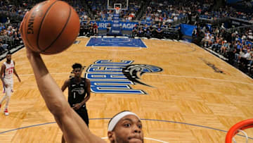 ORLANDO, FL - DECEMBER 30: Bruce Brown #6 of the Detroit Pistons dunks the ball against the Orlando Magic on December 30, 2018 at Amway Center in Orlando, Florida. NOTE TO USER: User expressly acknowledges and agrees that, by downloading and/or using this photograph, user is consenting to the terms and conditions of the Getty Images License Agreement. Mandatory Copyright Notice: Copyright 2018 NBAE (Photo by Fernando Medina/NBAE via Getty Images)