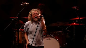 SINGAPORE - MARCH 21: Former Led Zeppelin lead singer Robert Plant performs with his band The Sensational Space Shifters during the Timbre Rock & Roots Festival 2013 on March 21, 2013 in Singapore. (Photo by Chris McGrath/Getty Images)