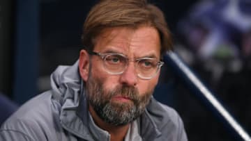 MANCHESTER, ENGLAND - APRIL 10: Jurgen Klopp, Manager of Liverpool looks on prior to the UEFA Champions League Quarter Final Second Leg match between Manchester City and Liverpool at Etihad Stadium on April 10, 2018 in Manchester, England. (Photo by Laurence Griffiths/Getty Images,)