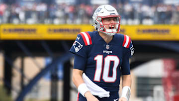 Mac Jones #10 of the New England Patriots. (Photo by Kathryn Riley/Getty Images)