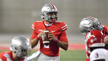 Justin Fields, Ohio State, 2021 NFL Mock Draft (Photo by Jamie Sabau/Getty Images)