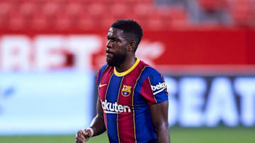 Samuel Umtiti of FC Barcelona. (Photo by Fran Santiago/Getty Images)
