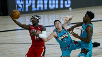 Jrue Holiday #11 of the New Orleans Pelicans . (Photo by Ashley Landis - Pool/Getty Images)
