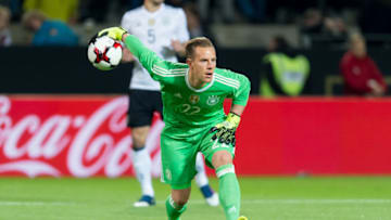 DORTMUND, GERMANY - MARCH 22: Goalkeeper Marc-Andre ter Stegen of Germany controls the ball during the international friendly match between Germany and England at Signal Iduna Park on March 22, 2017 in Dortmund, Germany. (Photo by TF-Images/Getty Images)
