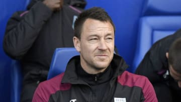 SHEFFIELD, ENGLAND - APRIL 06: John Terry assistant manager of Aston Villa looks on during the Bet Championship match between Sheffield Wednesday and Aston Villa at Hillsborough Stadium on April 06, 2019 in Sheffield, England. (Photo by George Wood/Getty Images)