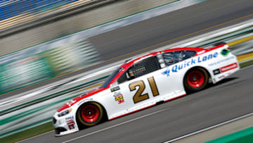 SPARTA, KENTUCKY - JULY 07: Ryan Blaney, driver of the #21 Motorcraft/Quick Lane Tire & Auto Center Ford, practices for the Monster Energy NASCAR Cup Series Quaker State 400 presented by Advance Auto Parts at Kentucky Speedway on July 7, 2017 in Sparta, Kentucky. (Photo by Brian Lawdermilk/Getty Images)