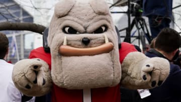 ATLANTA, GA - DECEMBER 07: Hairy Dawg during a game between Georgia Bulldogs and LSU Tigers at Mercedes Benz Stadium on December 7, 2019 in Atlanta, Georgia. (Photo by Steve Limentani/ISI Photos/Getty Images)