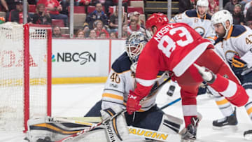 DETROIT, MI - MARCH 20: Robin Lehner
