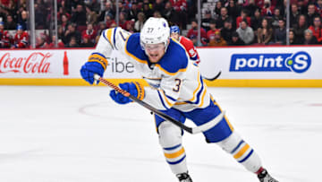 MONTREAL, CANADA - NOVEMBER 22: Casey Mittelstadt #37 of the Buffalo Sabres skates against the Montreal Canadiens during the first period at Centre Bell on November 22, 2022 in Montreal, Quebec, Canada. The Buffalo Sabres defeated the Montreal Canadiens 7-2. (Photo by Minas Panagiotakis/Getty Images)