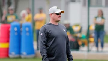 Green Bay Packers offensive coordinator Nathaniel Hackett during practice at Clarke Hinkle Field on Wednesday, May 29, 2019 in Ashwaubenon, Wis.Gpg Packers Practice 052919 Abw194