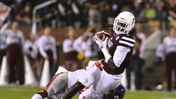 Nov 28, 2015; Starkville, MS, USA; Mississippi State Bulldogs wide receiver De