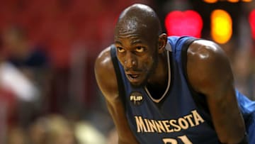 Kevin Garnett of the Minnesota Timberwolves. (Photo by Mike Ehrmann/Getty Images)