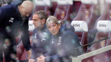 LONDON, ENGLAND - NOVEMBER 02: Manuel Pellegrini, Manager of West Ham United looks on prior to the Premier League match between West Ham United and Newcastle United at London Stadium on November 02, 2019 in London, United Kingdom. (Photo by Alex Morton/Getty Images)