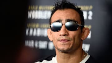 LAS VEGAS, NV - MARCH 01: Tony Ferguson holds an open workout for fans and media inside T-Mobile Arena on March 1, 2017 in Las Vegas, Nevada. (Photo by Jeff Bottari/Zuffa LLC/Zuffa LLC via Getty Images)