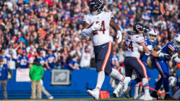 ORCHARD PARK, NY - NOVEMBER 04: Jordan Howard #24 of the Chicago Bears runs the ball in for a touchdown during the second quarter against the Buffalo Bills at New Era Field on November 4, 2018 in Orchard Park, New York. (Photo by Brett Carlsen/Getty Images)
