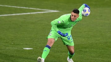 REGGIO NELL'EMILIA, ITALY - MAY 19: Pierluigi Gollini of Atalanta BC in action during the TIMVISION Cup Final between Atalanta BC and Juventus on May 19, 2021 in Reggio nell'Emilia, Italy. (Photo by Alessandro Sabattini/Getty Images for Lega Serie A)