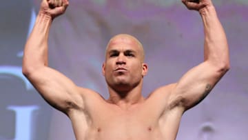 LAS VEGAS, NV - JULY 6: Tito Ortiz makes weight during the UFC 148 Weigh In at the Mandalay Bay Events Center on July 6, 2012 in Las Vegas, Nevada. (Photo by Josh Hedges/Zuffa LLC/Zuffa LLC via Getty Images)