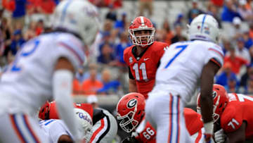 Jake Fromm #11 of the Georgia football Bulldogs (Photo by Mike Ehrmann/Getty Images)