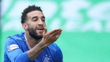 GLASGOW, SCOTLAND - OCTOBER 17: Connor Goldson of Rangers celebrates after scoring his team's second goal during the Ladbrokes Scottish Premiership match between Celtic and Rangers at Celtic Park on October 17, 2020 in Glasgow, Scotland. Sporting stadiums around the UK remain under strict restrictions due to the Coronavirus Pandemic as Government social distancing laws prohibit fans inside venues resulting in games being played behind closed doors. (Photo by Ian MacNicol/Getty Images)