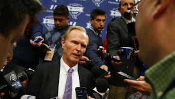 Jan 15, 2016; East Rutherford, NJ, USA; John Mara answers questions from media after introducing Ben McAdoo as new head coach during a press conference at Quest Diagnostics Training Center Auditorium. Mandatory Credit: Noah K. Murray-USA TODAY Sports