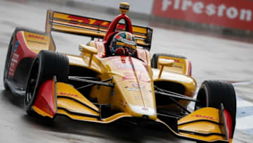 Ryan Hunter-Reay on track during 2018 Dual in Detroit Race 2. Photo Credit: Joe Skibinski/Courtesy of IndyCar