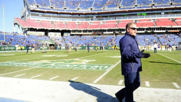 Dec 30, 2014; Nashville, TN, USA; Notre Dame Fighting Irish head coach Brian Kelly prior to the game against the LSU Tigers in the Music City Bowl at LP Field. Mandatory Credit: Christopher Hanewinckel-USA TODAY Sports