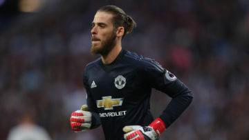 LONDON, ENGLAND - MAY 10: David De Gea of Manchester United during the Premier League match between West Ham United and Manchester United at London Stadium on May 10, 2018 in London, England. (Photo by Catherine Ivill/Getty Images)