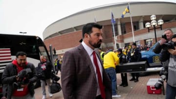 Ohio State Buckeyes head coach Ryan Day enters Michigan Stadium prior to the NCAA football game against the Michigan Wolverines in Ann Arbor on Saturday, Nov. 27, 2021.Ohio State Buckeyes At Michigan Wolverines