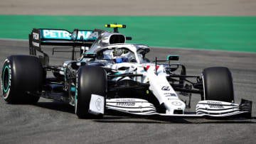 HOCKENHEIM, GERMANY - JULY 26: Valtteri Bottas driving the (77) Mercedes AMG Petronas F1 Team Mercedes W10 on track during practice for the F1 Grand Prix of Germany at Hockenheimring on July 26, 2019 in Hockenheim, Germany. (Photo by Alexander Hassenstein/Getty Images)