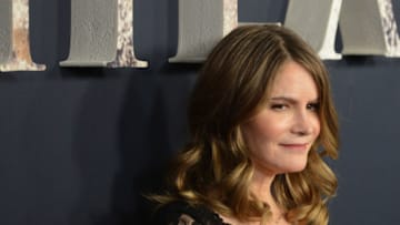 WESTWOOD, CA - FEBRUARY 13: Actress Jennifer Jason Leigh arrives for the premiere of Paramount Pictures' "Annihilation" held at Regency Village Theatre on February 13, 2018 in Westwood, California. (Photo by Albert L. Ortega/Getty Images)