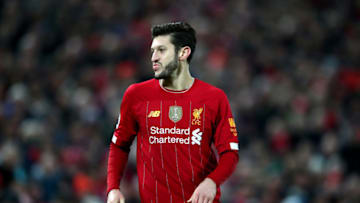 LIVERPOOL, ENGLAND - DECEMBER 29: Adam Lallana of Liverpool during the Premier League match between Liverpool FC and Wolverhampton Wanderers at Anfield on December 29, 2019 in Liverpool, United Kingdom. (Photo by Clive Brunskill/Getty Images)