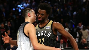 Zach LaVine, Andrew Wiggins, Chicago Bulls (Photo by Elsa/Getty Images)