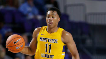 Scottie Barnes #11 of Montverde Academy handles the ball. (Photo by Michael Reaves/Getty Images)