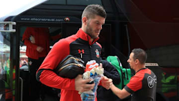 MIDDLESBROUGH, ENGLAND - MAY 13: Fraser Forster of Southampton arrives at the stadium prior to the Premier League match between Middlesbrough and Southampton at Riverside Stadium on May 13, 2017 in Middlesbrough, England. (Photo by Matthew Lewis/Getty Images)