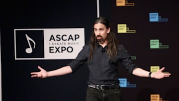 HOLLYWOOD, CA - MAY 02: Composer Bear McCreary speaks on-stage at the 'Getting Your Bearings: Live Score Feedback Session with Bear McCreary' panel during the 2019 ASCAP "I Create Music" EXPO at Lowes Hollywood Hotel on May 2, 2019 in Hollywood, California. (Photo by Tommaso Boddi/Getty Images for ASCAP)