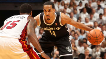 Brooklyn Nets Shawn Livingston. Mandatory copyright notice: Copyright NBAE 2014 (Photo by Issac Baldizon/NBAE via Getty Images)