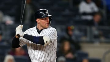 NEW YORK, NY - APRIL 05: Brandon Drury #29 of the New York Yankees in action against the Baltimore Orioles during a game at Yankee Stadium on April 5, 2018 in the Bronx borough of New York City. (Photo by Rich Schultz/Getty Images)