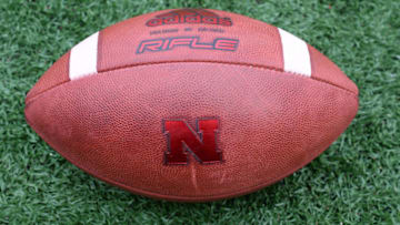 LINCOLN, NE - APRIL 21: Game ball used by the Nebraska Cornhuskers during the Spring game at Memorial Stadium on April 21, 2018 in Lincoln, Nebraska. (Photo by Steven Branscombe/Getty Images)