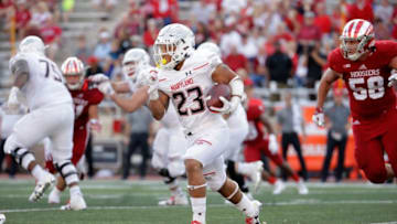 BLOOMINGTON, IN - OCTOBER 29: Jermaine Carter Jr #23 of the Maryland Terrapins runs with the ball in the game against the Indiana Hoosiers at Memorial Stadium on October 29, 2016 in Bloomington, Indiana. (Photo by Andy Lyons/Getty Images)