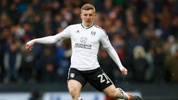 LONDON, ENGLAND - MARCH 17: Matt Targett of Fulham in action during the Sky Bet Championship match between Fulham and Queens Park Rangers at Craven Cottage on March 17, 2018 in London, England. (Photo by Julian Finney/Getty Images)